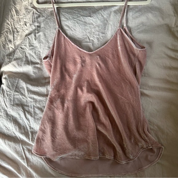 Reformation Duchess Blush Pink Velvet Tank Top - Picture 6 of 9
